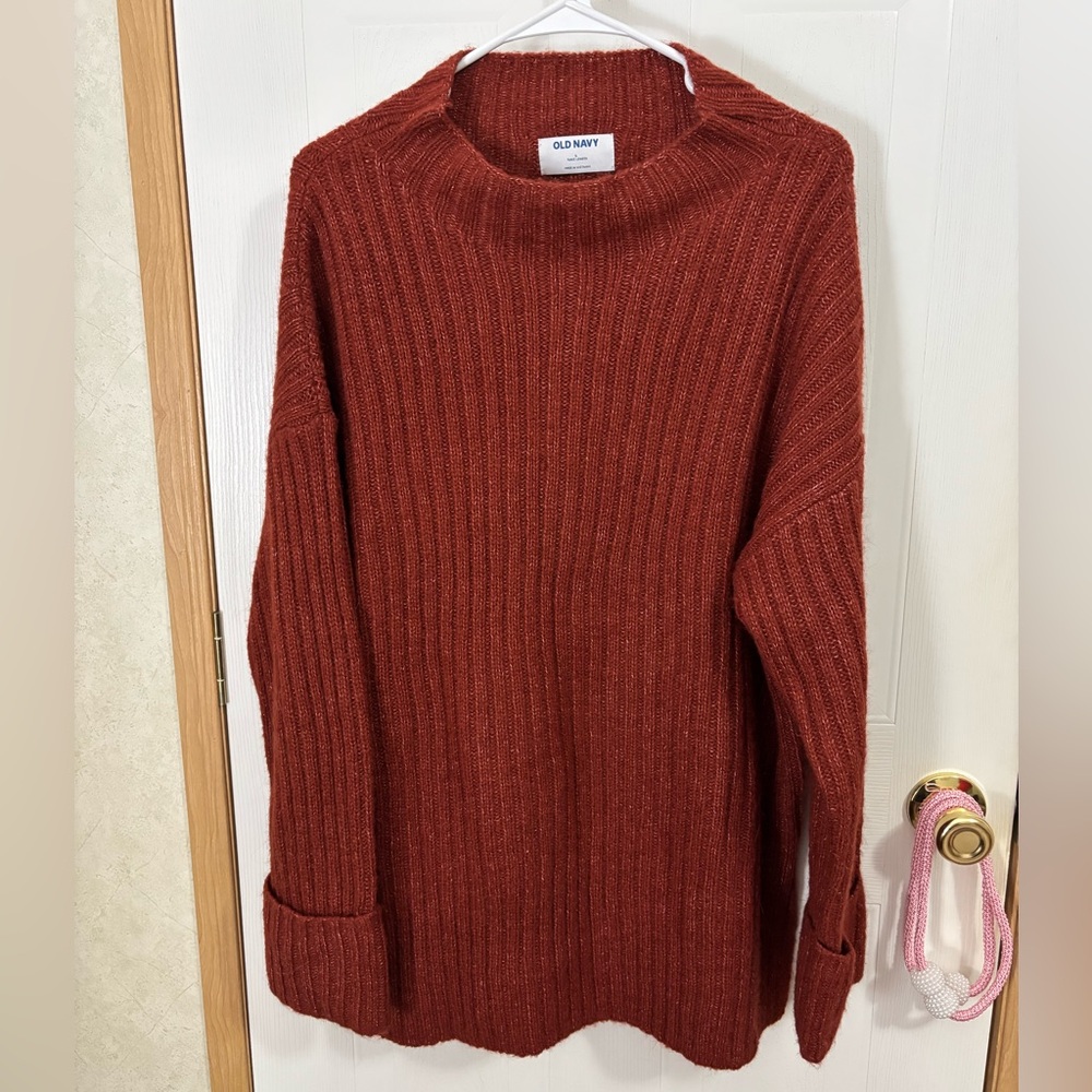 Old Navy Brown Cowl Neck Sweater